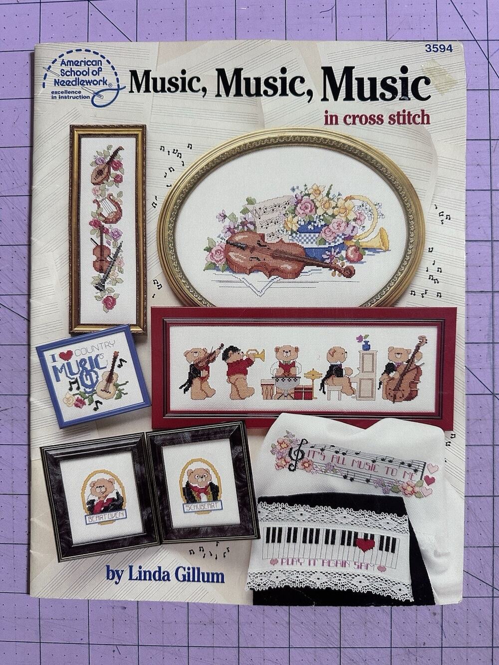 Music, Music, Music 1992 American School of Needlework Counted Cross Stitch 3594